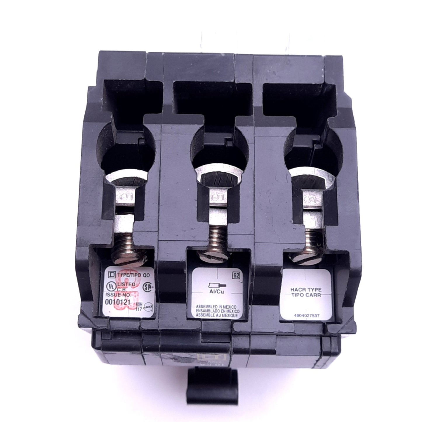 Used Schneider QO350 Plug-In Circuit Breaker, 3-Pole, 50A, 120/240VAC, 3-Phase