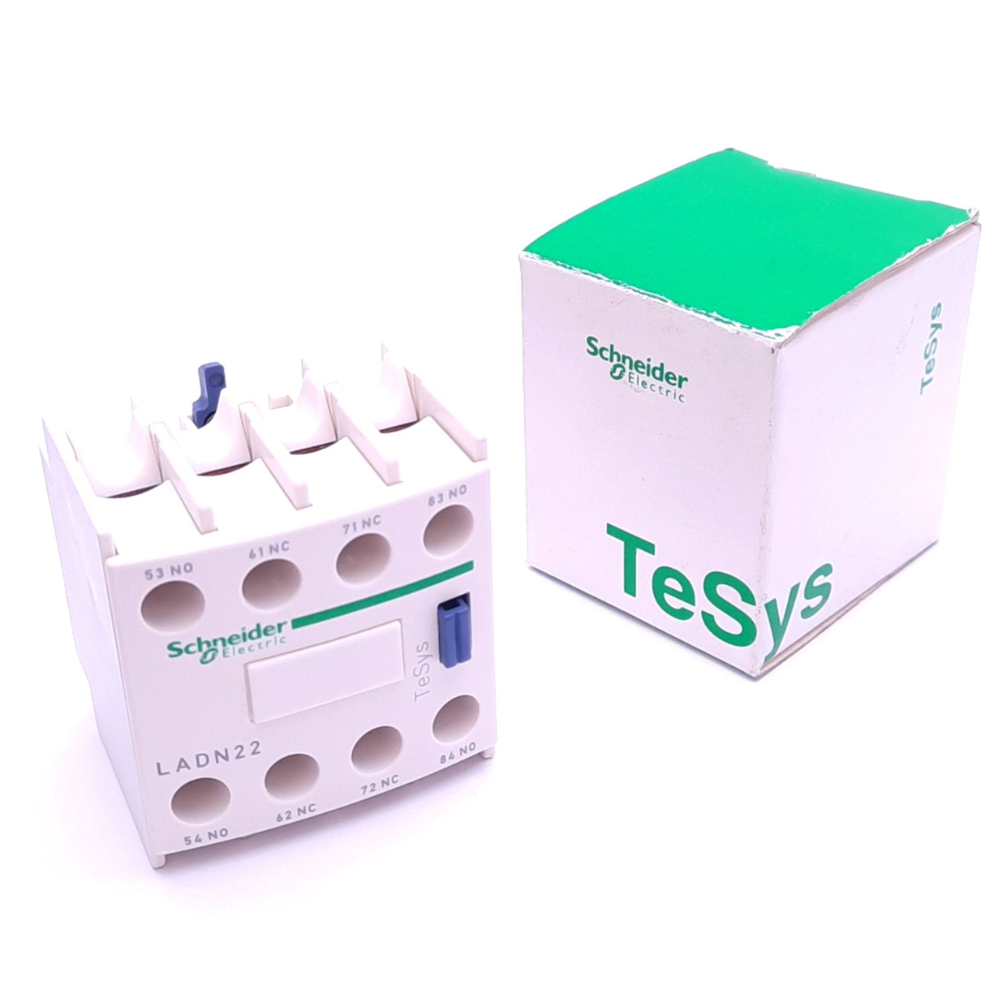 New Schneider LADN22 Auxiliary Contact Block, 2NO 2NC, 10A 690VAC, Top Mount