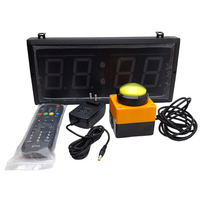 New BTBSIGN Digital Clock/Timer With Remote & Pushbutton, 13.75in x 6in, 9VDC