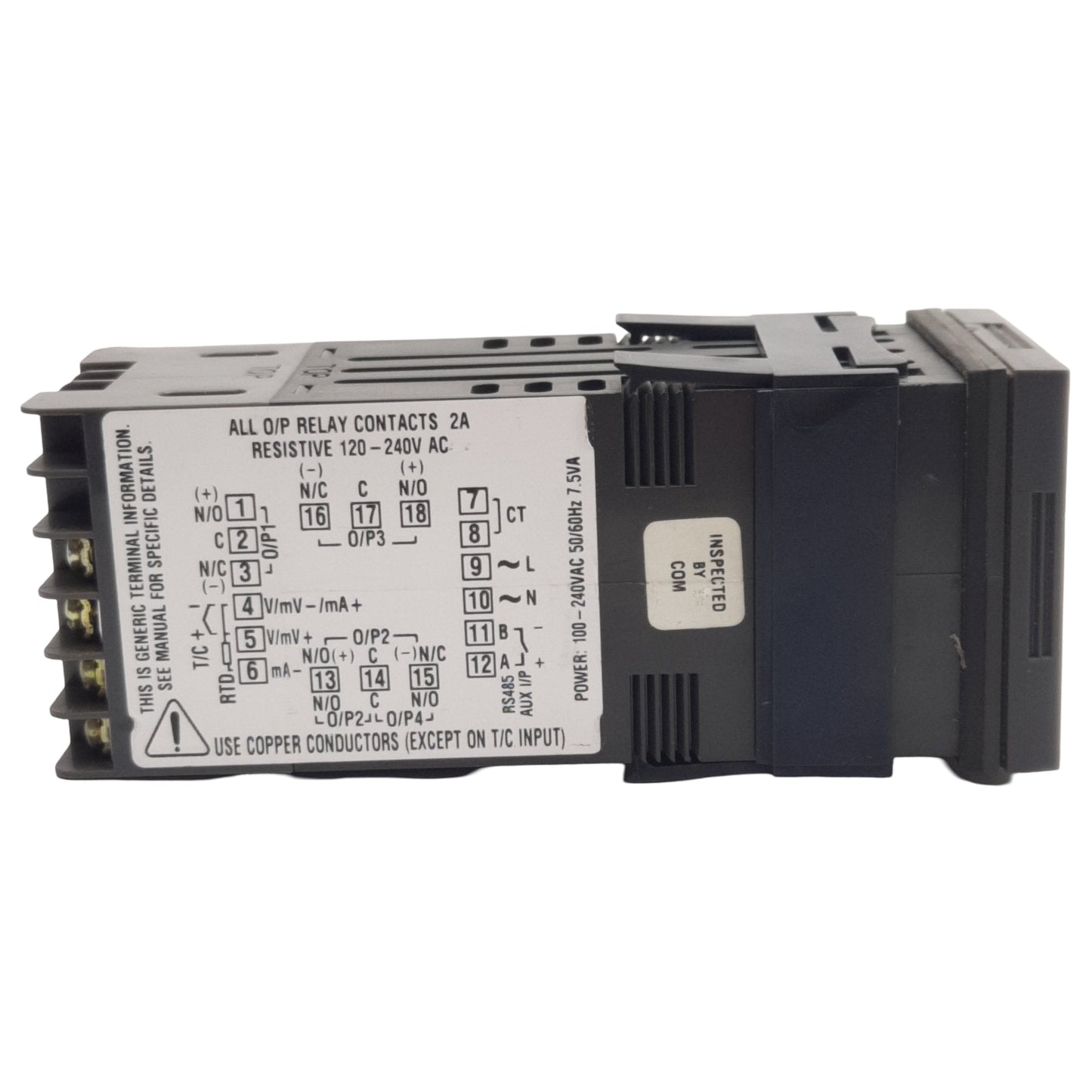 Used Partlow P116010000 Temperature Controller, SPDT 2A 120-240VAC Out, 100-240VAC In
