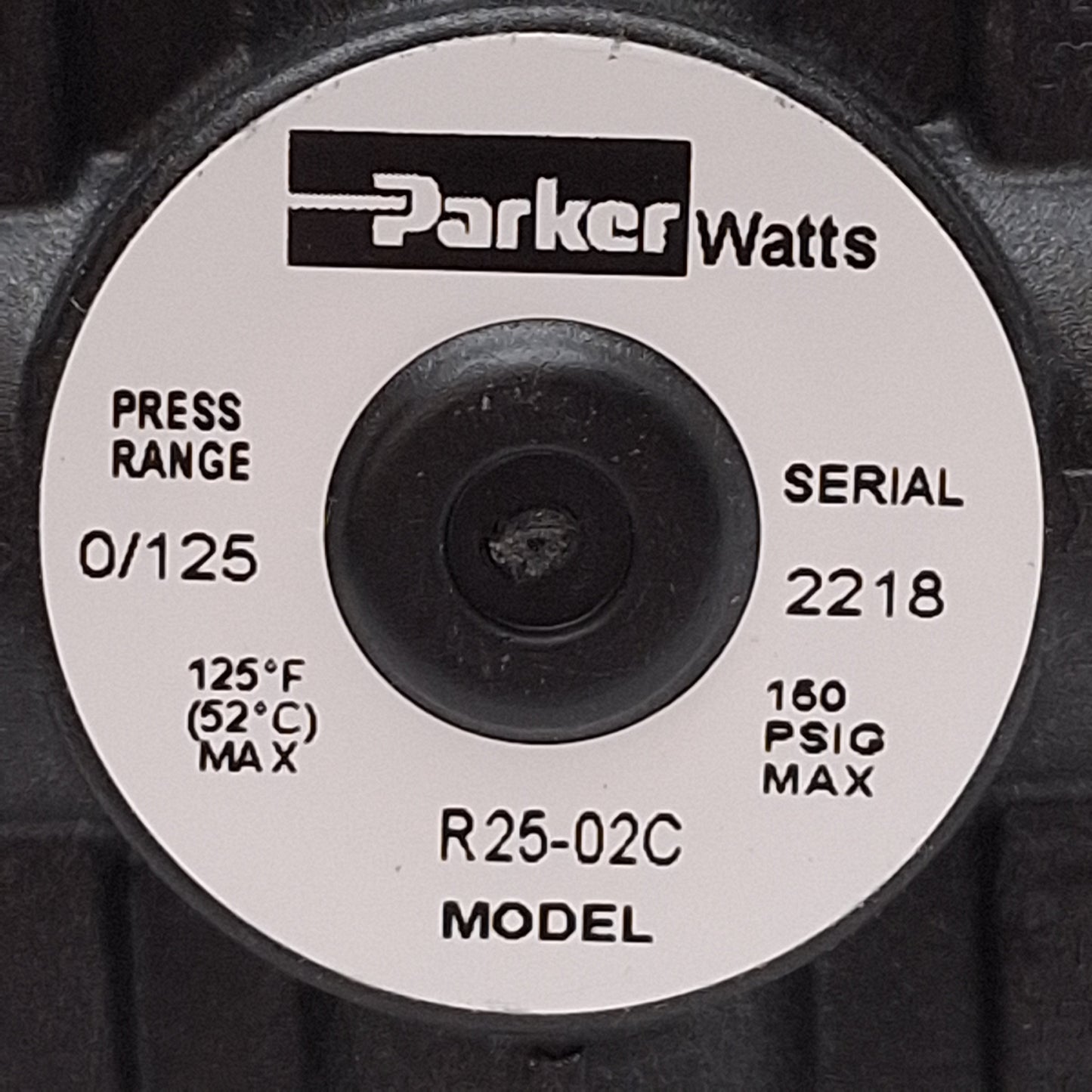 Used Parker R25-02C Pneumatic Regulator, 0-125psig Set, 150psig Supply, ø1/4in P2C
