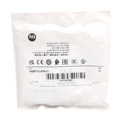 New Allen Bradley 140MT-C-AFA11 Auxiliary Contact Block 2-Pole, 1NO + 1NC, 240VAC 5A