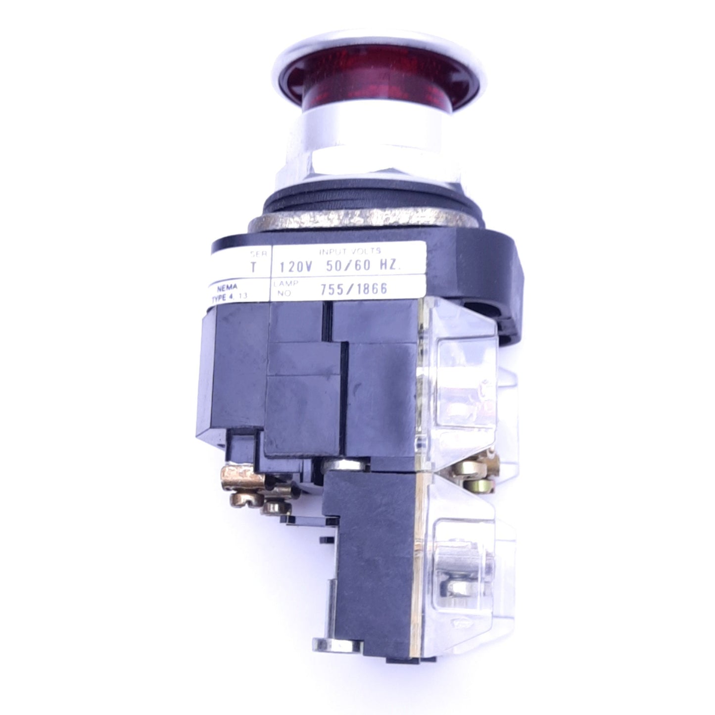 Used Allen Bradley 800T-FXP16 A1 Push/Pull E-Stop Switch, ø30mm, 1NCLB 1NO + 1NC