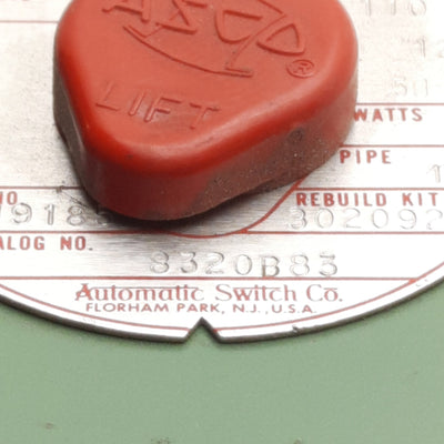Used Asco 8320B83 Solenoid Valve, 3-Way, 1/8in NPT Ports, 50psi WOG, 110-120VAC Coil