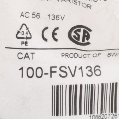 New Lot of 2 Allen Bradley 100-FSV136 Surge Suppressor Varistor 56-136VAC, 78-180VDC