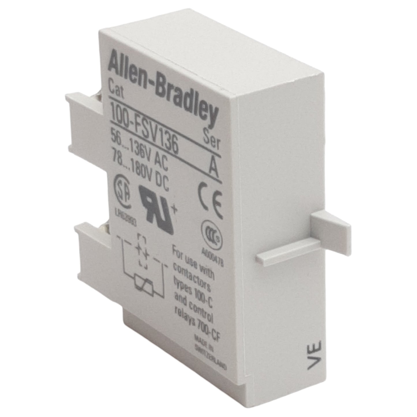 New Lot of 2 Allen Bradley 100-FSV136 Surge Suppressor Varistor 56-136VAC, 78-180VDC