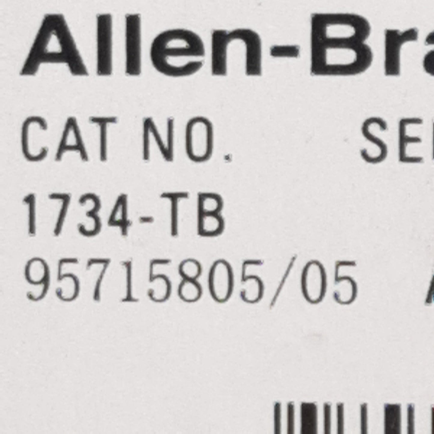 New Allen Bradley 1734-TB POINT I/O Terminal Base, 8-Terminals, 10A 28.8VDC 240VAC