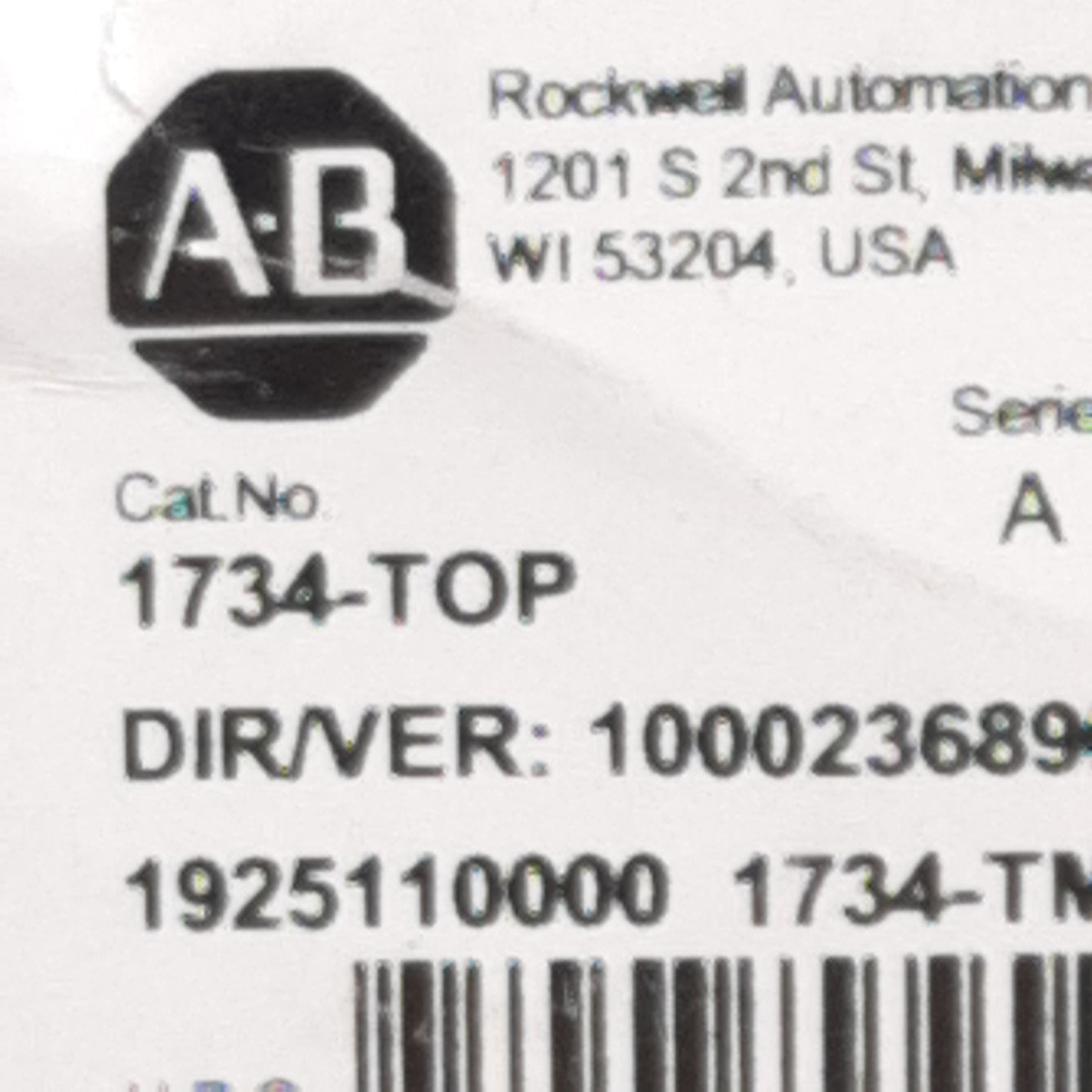 New Lot of 2 Allen Bradley 1734-TOP POINT I/O Terminal Base, 8-Terminals, DIN Mount