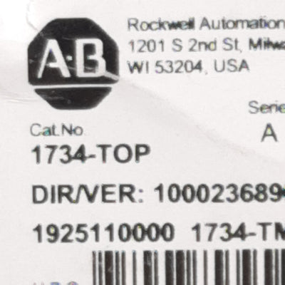 New Lot of 2 Allen Bradley 1734-TOP POINT I/O Terminal Base, 8-Terminals, DIN Mount