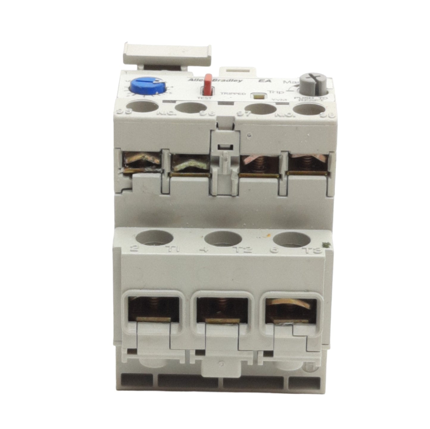 Used Allen Bradley 193-EA1EB Overload Relay, 3-Pole 1.6-5A Trip, NO/NC Contacts