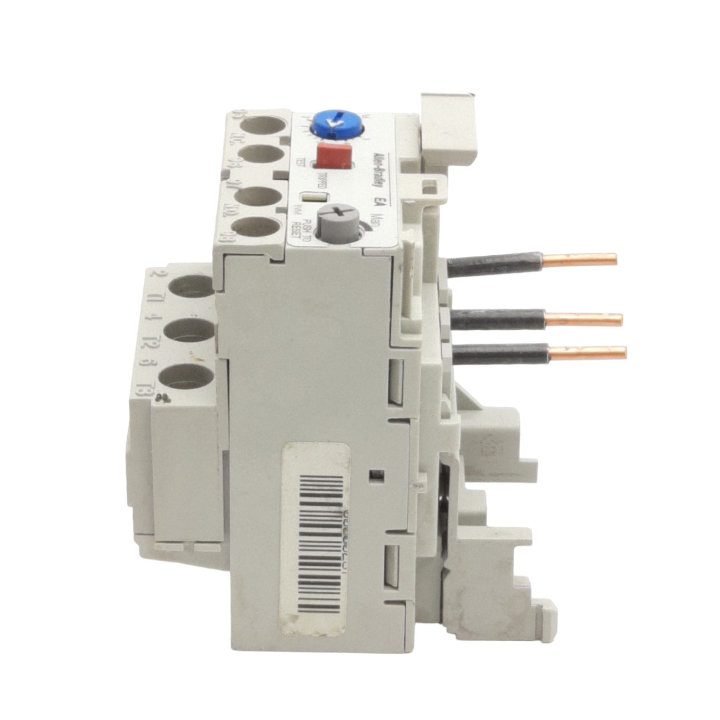 Used Allen Bradley 193-EA1EB Overload Relay, 3-Pole 1.6-5A Trip, NO/NC Contacts