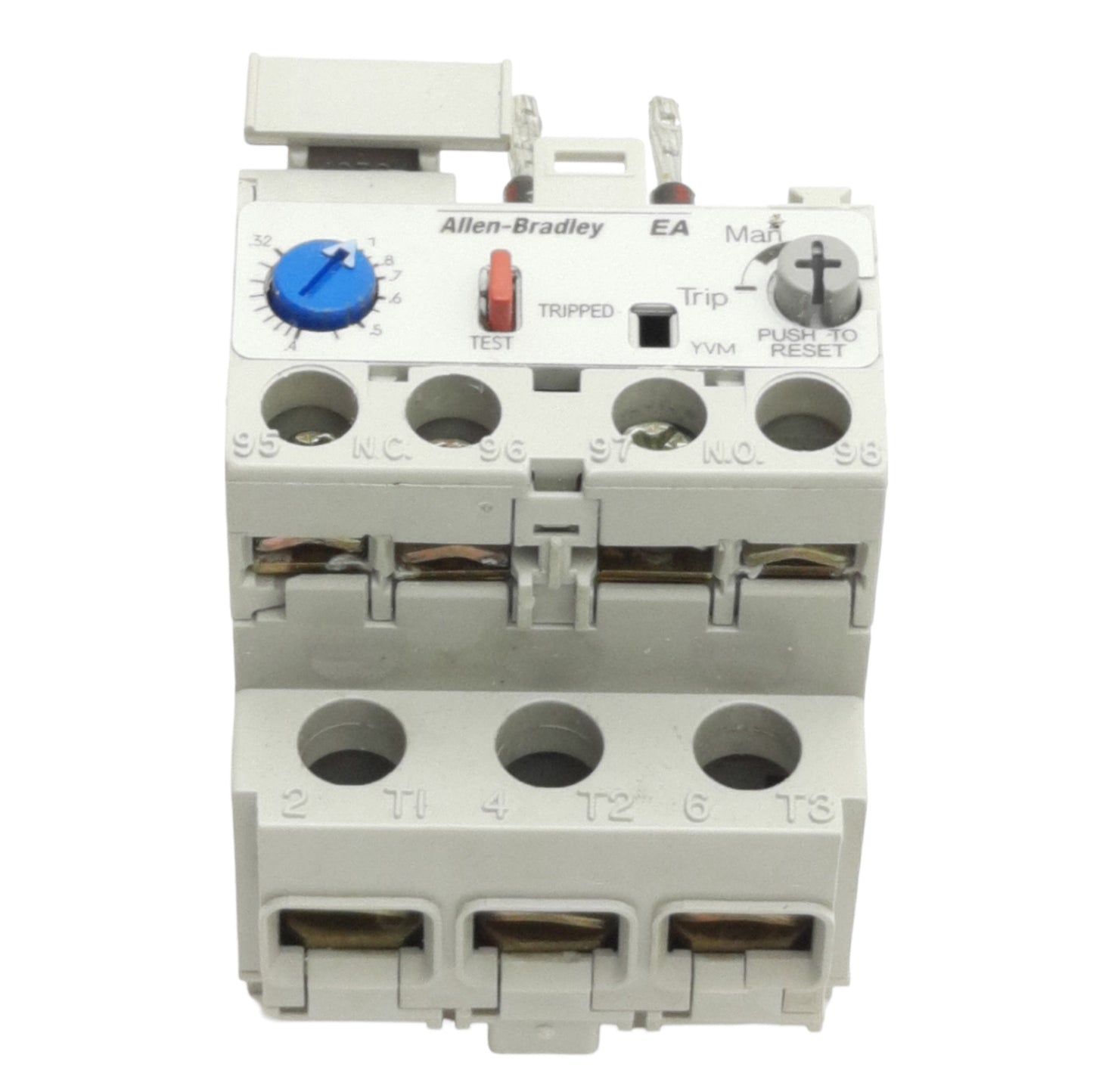 Used Allen Bradley 193-EA1CB Overload Relay, 3-Pole 0.32-1A Trip, NO/NC Contacts