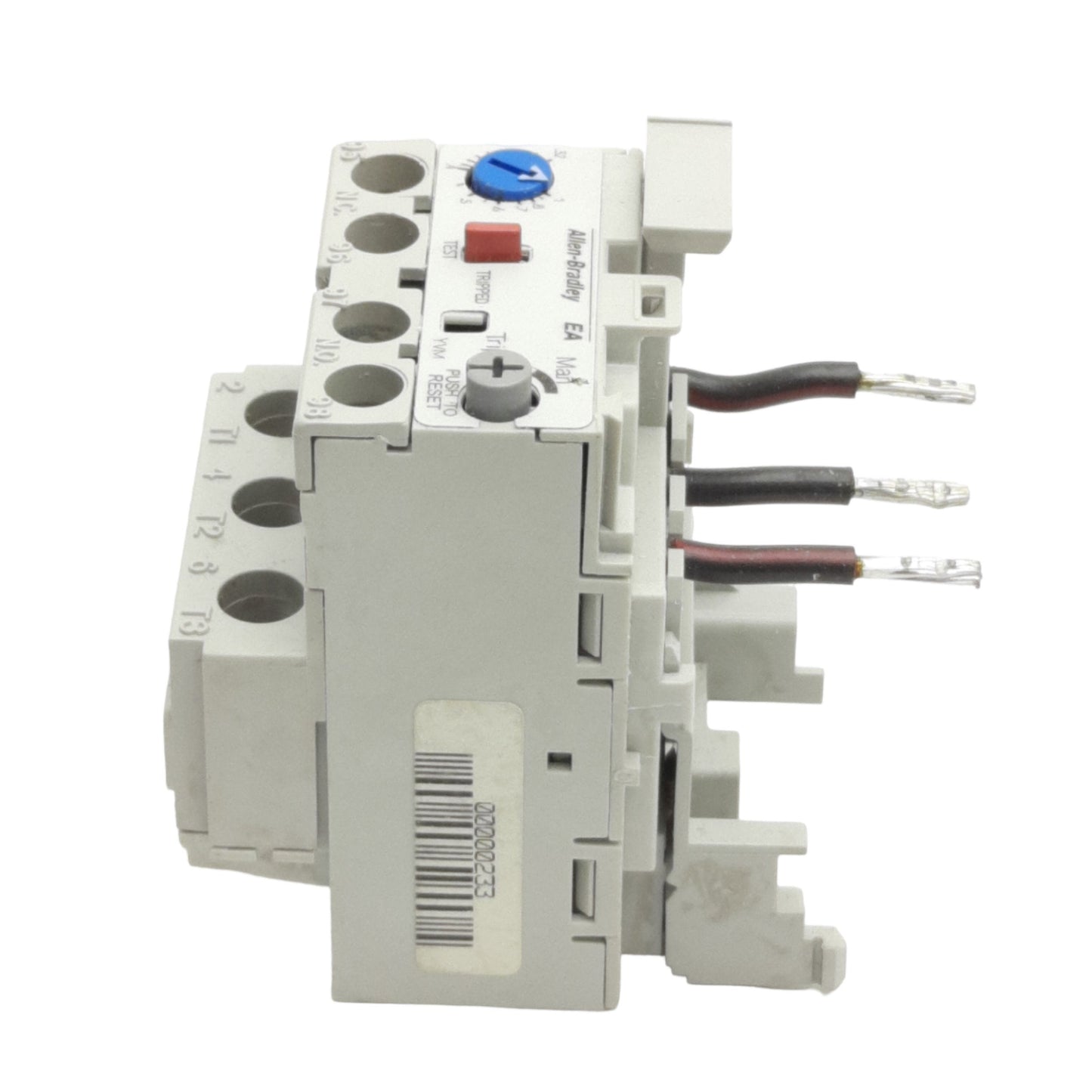 Used Allen Bradley 193-EA1CB Overload Relay, 3-Pole 0.32-1A Trip, NO/NC Contacts