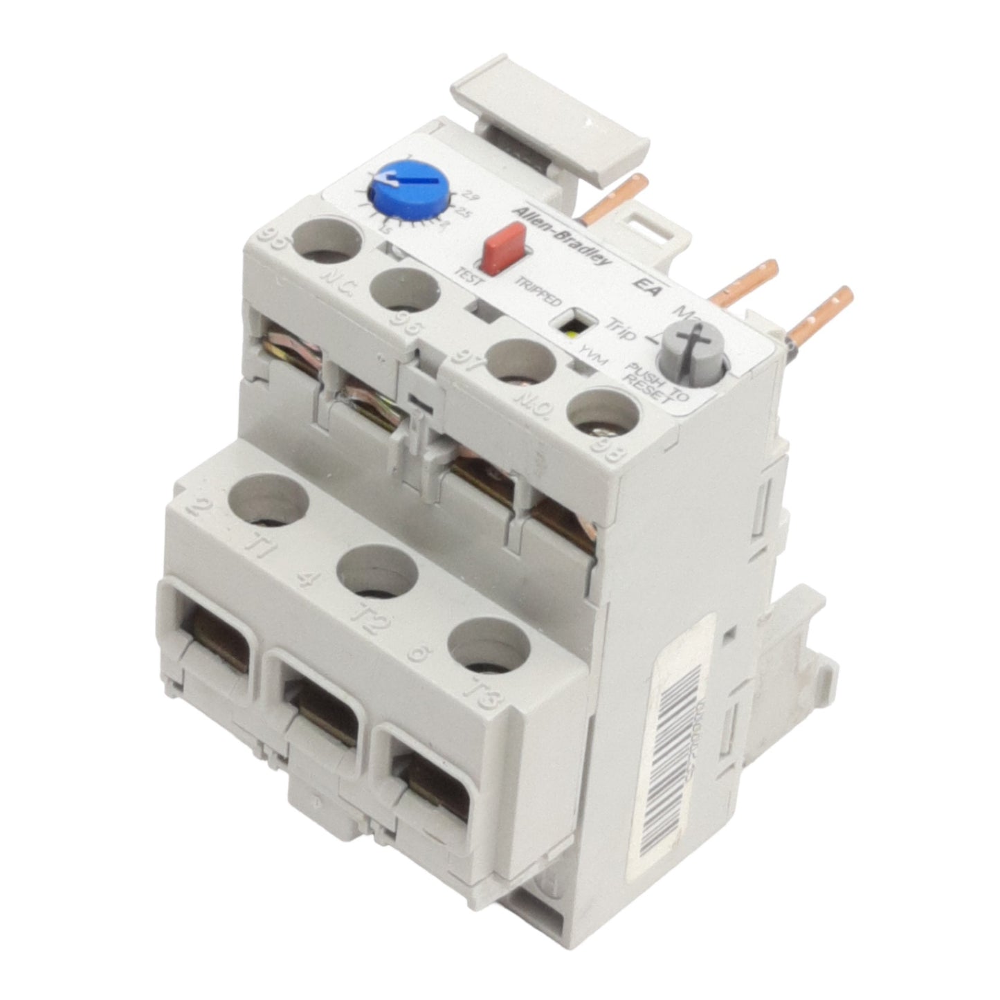 Used Allen Bradley 193-EA1DB Overload Relay, 3-Pole 1-2.9A Trip, NO/NC Contacts