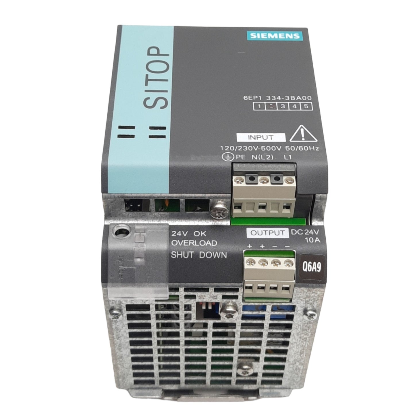 New Siemens 6EP1334-3BA00 SITOP Power Supply 120/230-500VAC Input, 24VDC Output 240W
