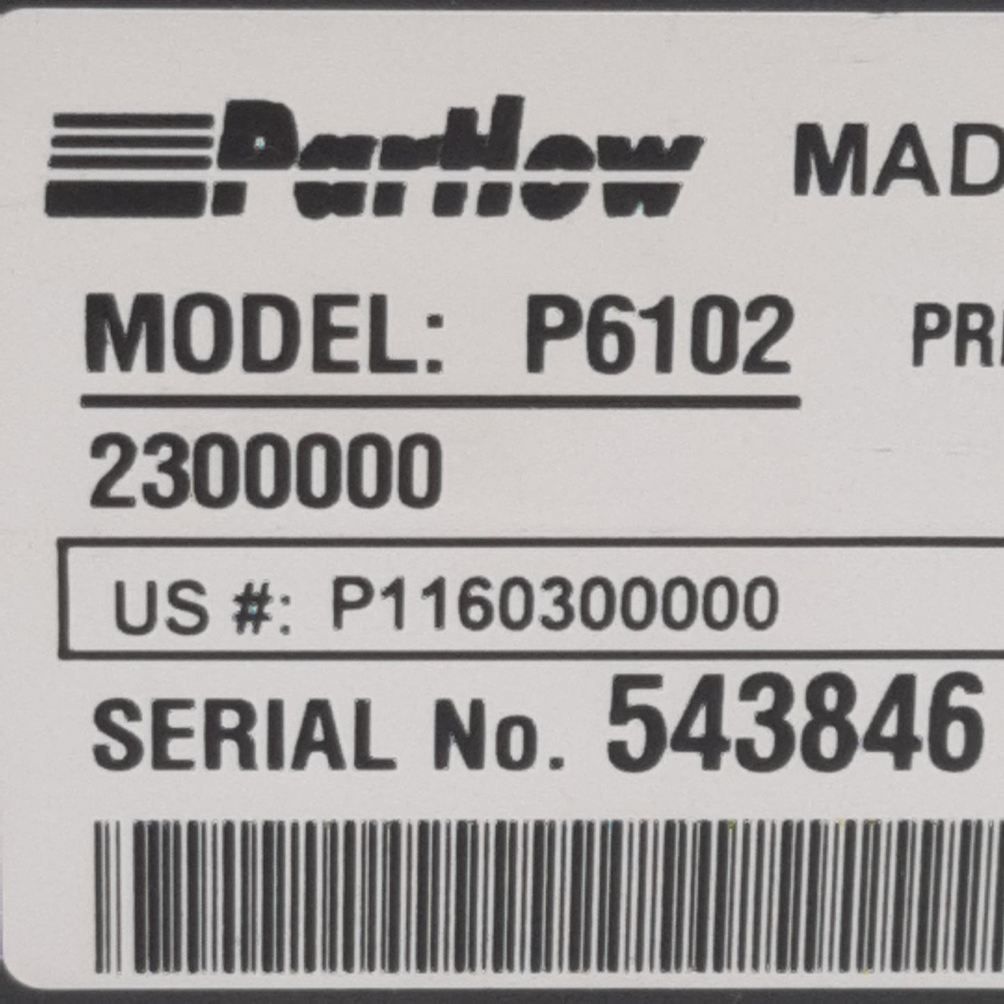 Used Partlow P1160300000 Temperature Controller SPDT 2A 120-240VAC Out, 100-240VAC In