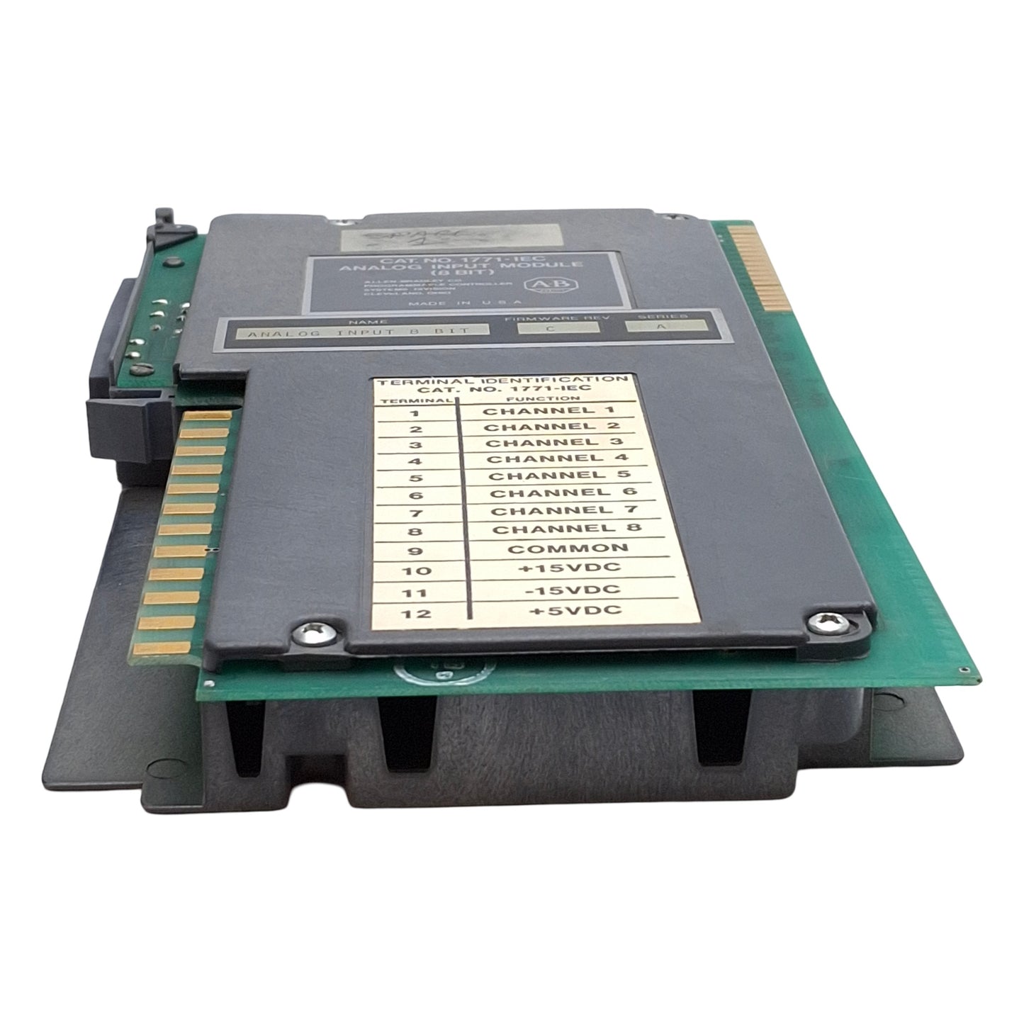 Used Allen Bradley 1771-IEC Series A Analog Input Module, 8-Bit, Firmware Rev C