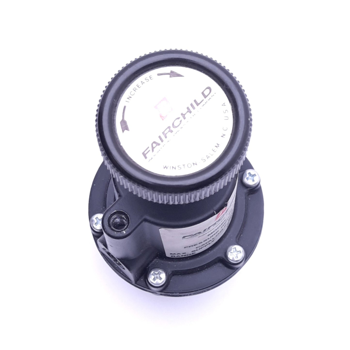 Used Fairchild 10122 Model 10 Pressure Regulator, 0-10psi Set, 500psi Max, 1/4 NPT