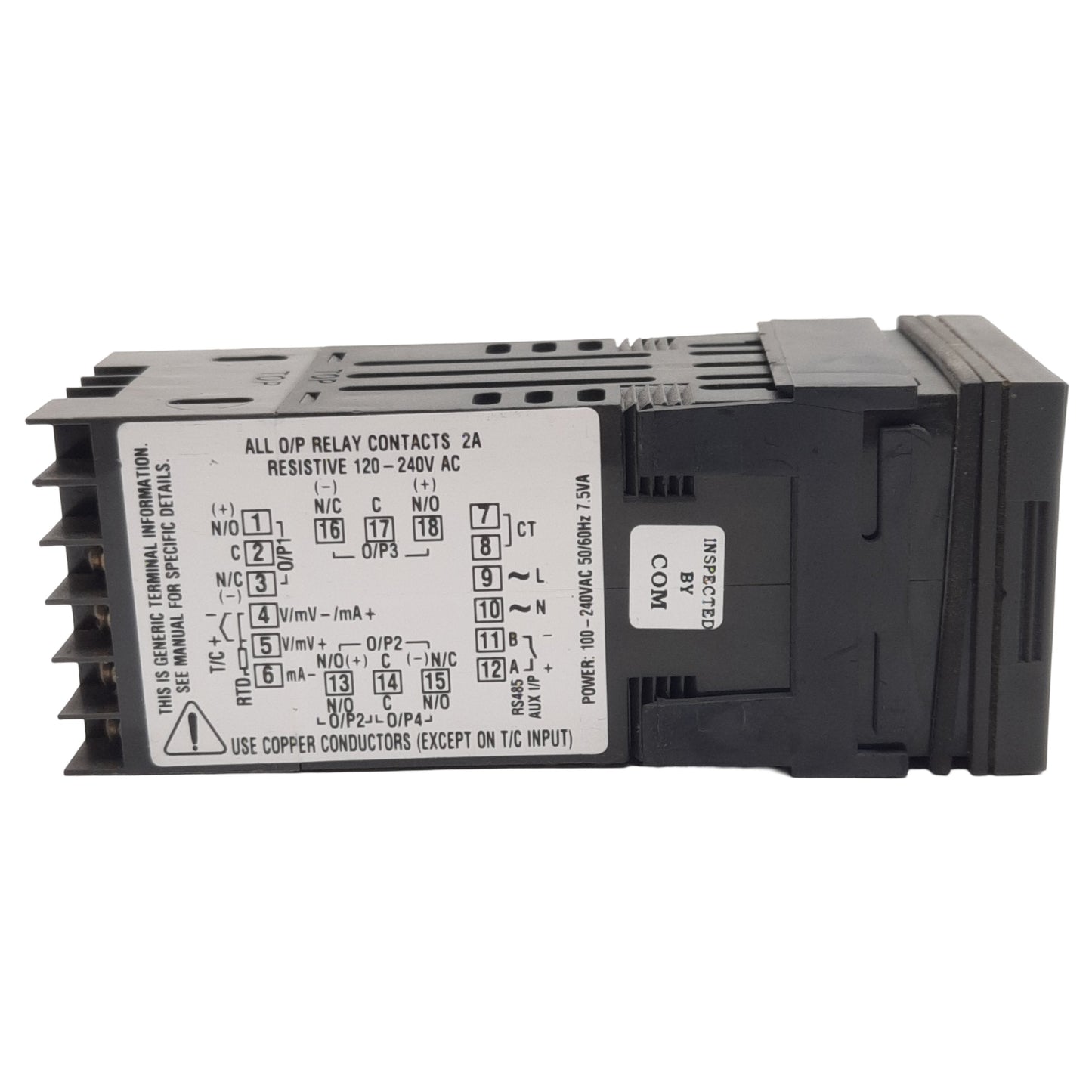 Used Partlow P6102 Temperature Controller, SPDT, 2A 120-240VAC Out, 100-240VAC In