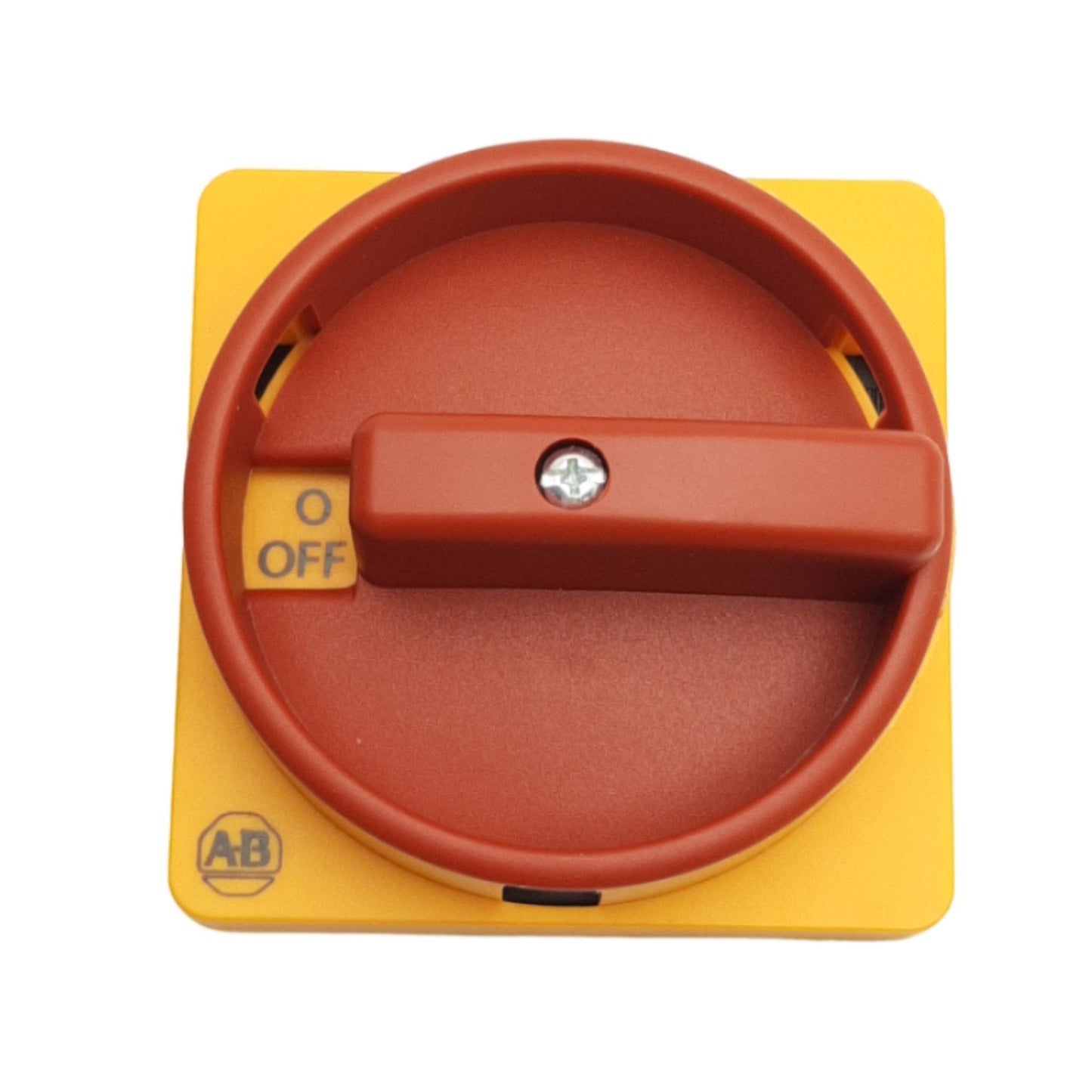 Used Allen Bradley 194L-HE6N-175 Disconnect Switch Handle, Yellow/Red, 90° On/Off