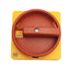 Used Allen Bradley 194L-HE6N-175 Disconnect Switch Handle, Yellow/Red, 90° On/Off