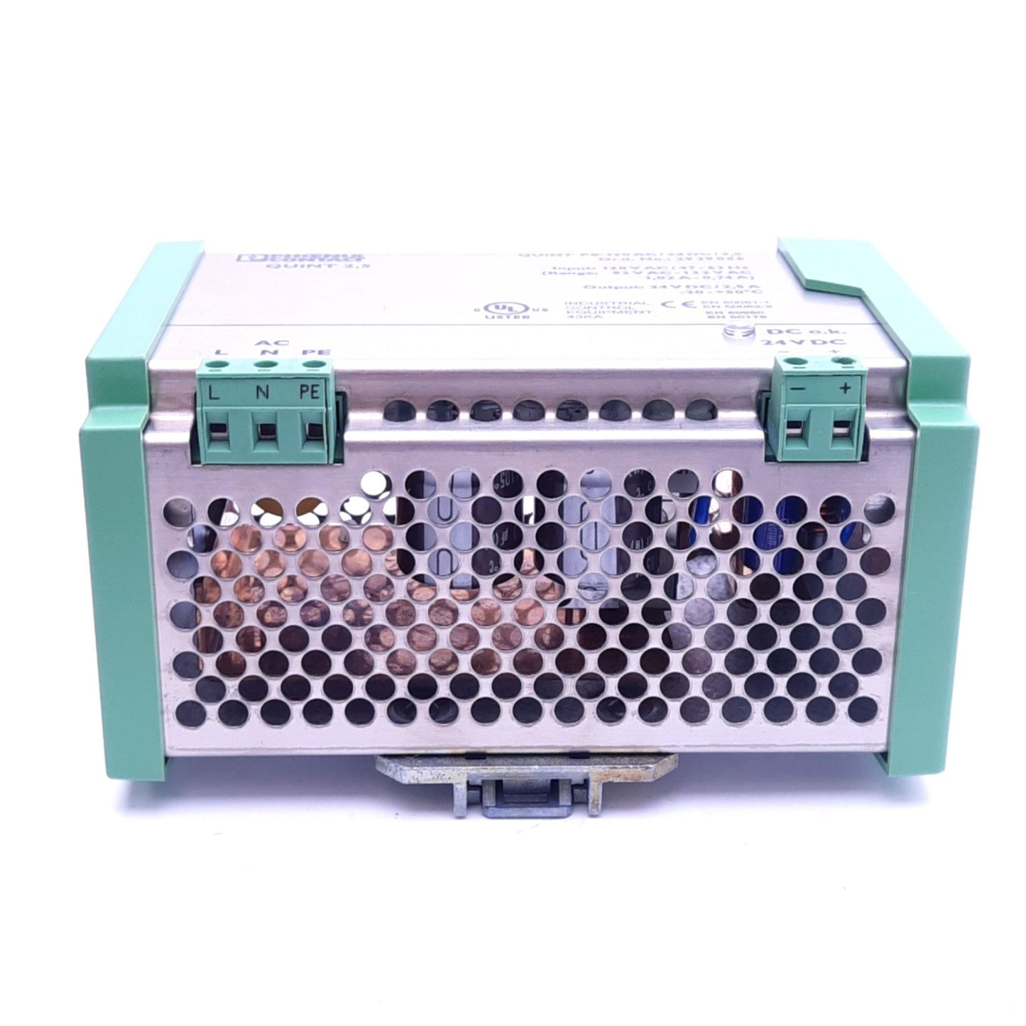 Used Phoenix Contact QUINT PS-120AC/24DC/2,5 Power Supply, 120VAC In, 24VDC 2.5A Out