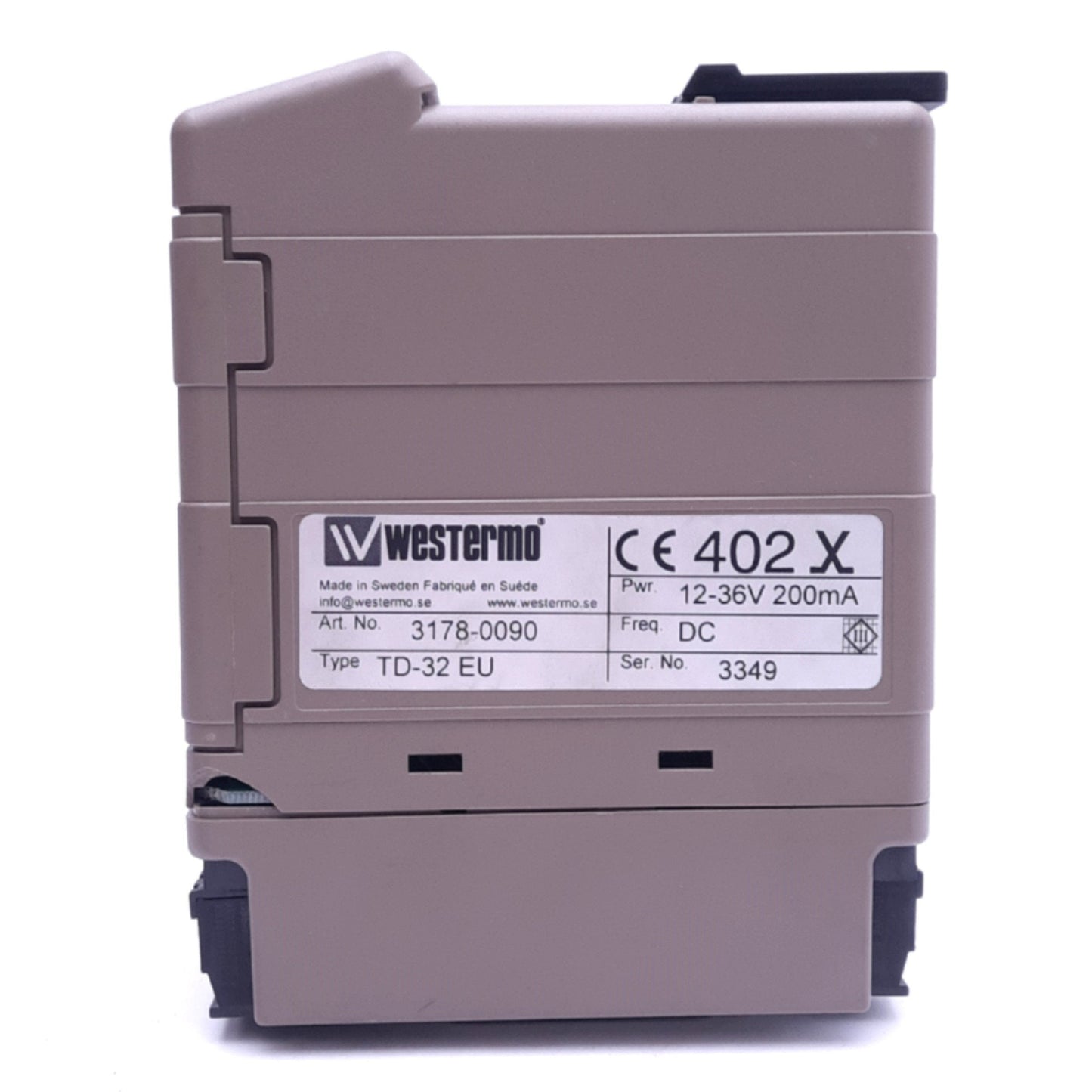 Used Westermo TD-32 DC EU 3178-0090 PSTN Leased Line Modem, RS-232-C, DB25F, 12-36VDC