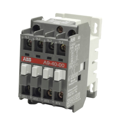 Used ABB A9-40-00 Motor Contactor 4-Pole, Normally Open, 600VAC 26A, 220-240VAC Coil