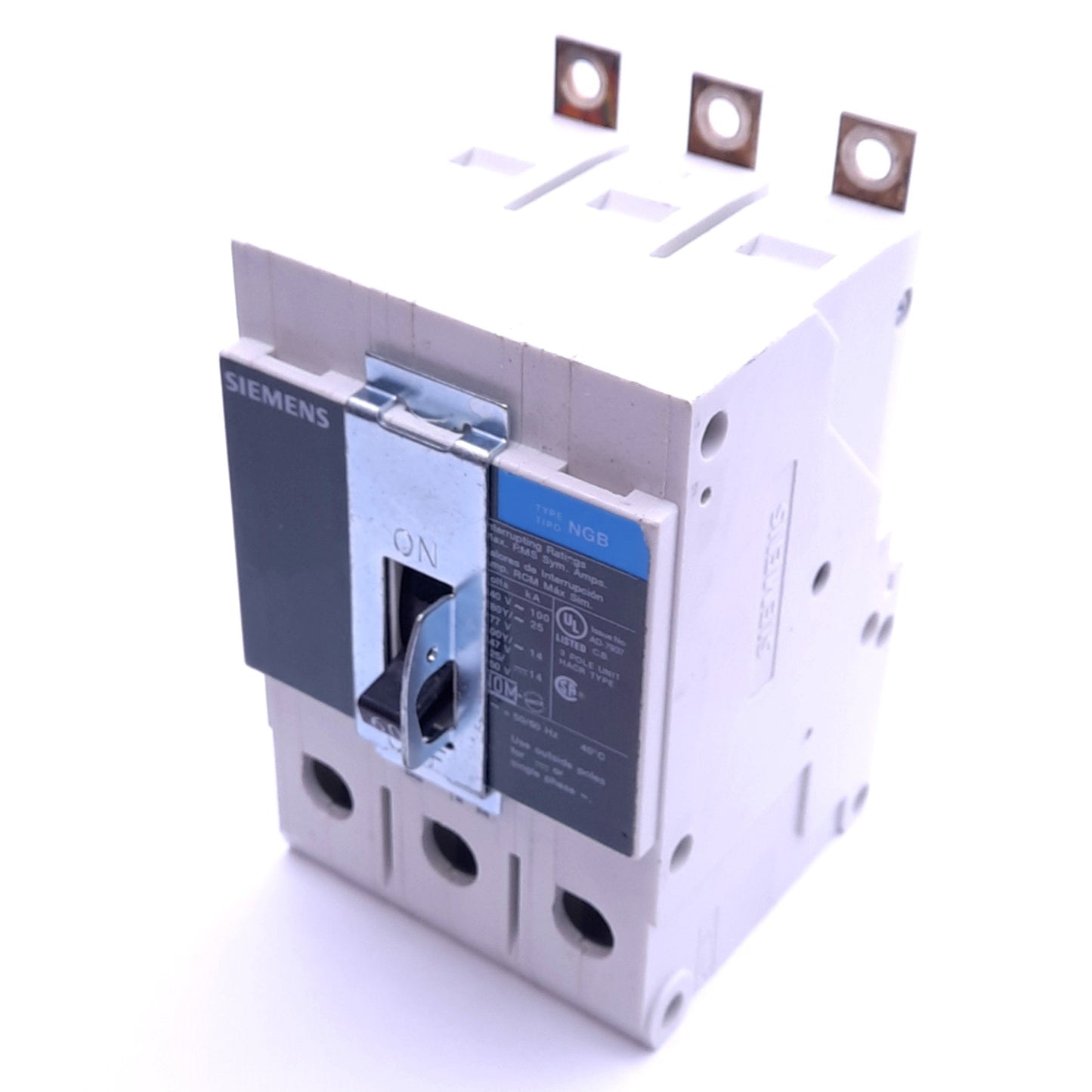 Used Siemens NGB3B060 Circuit Breaker, 3-Pole, 60A, 600Y/347VAC, Thermal Magnetic