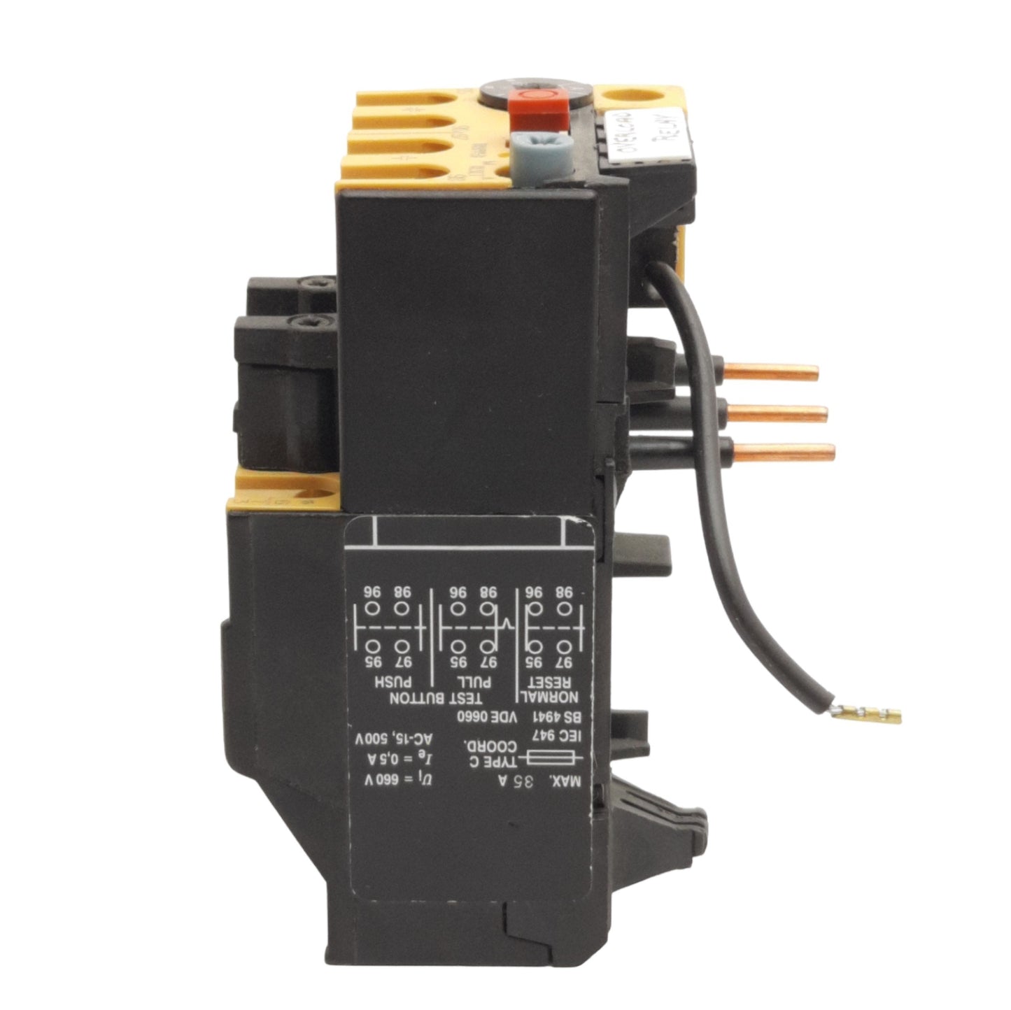 Used Allen Bradley 193-BDC15 Overload Relay, 10-16A Trip, 1NO & 1NC, 600V Max