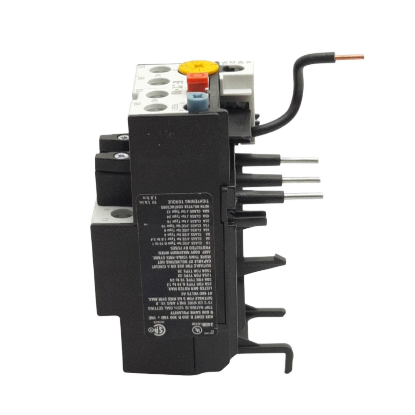 Used Eaton ZB32-4 278499 Overload Relay 2.4-4A Trip, 1NO + 1NC, 600VAC