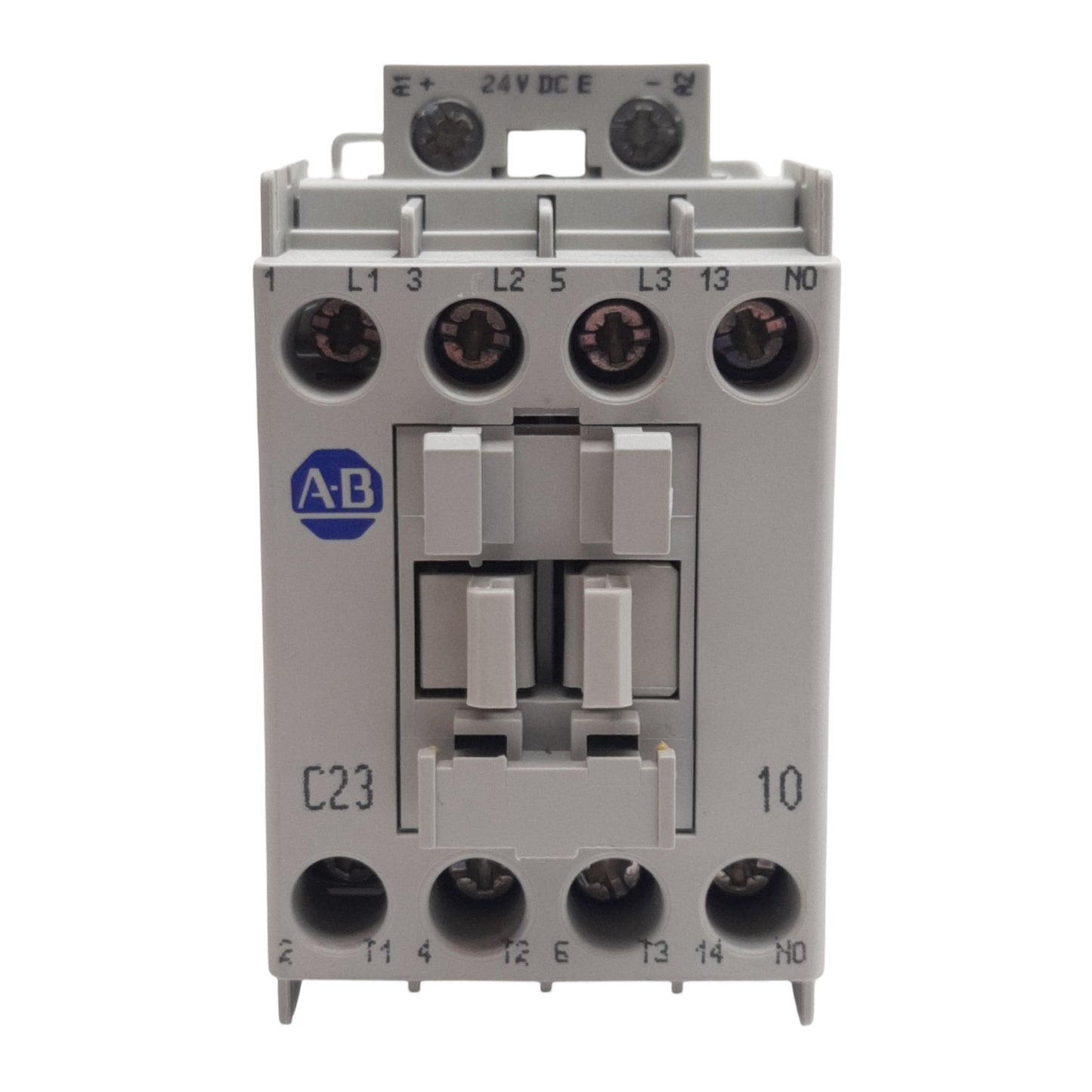 Used Allen Bradley 100-C23EJ10 Contactor 3-Pole + 1N.O., 23A 600VAC, 24VDC Coil