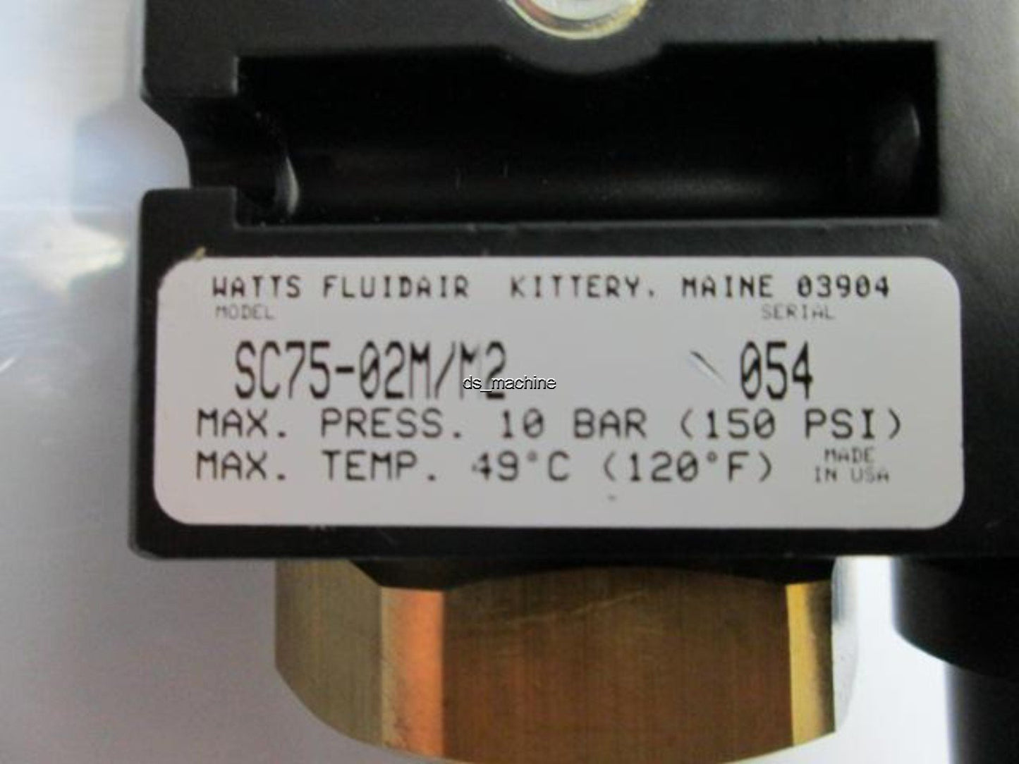 Used Watts SC75-02M M2 Solenoid Valve , B75-02DJCG Pneumatic Regulator **COMBO**