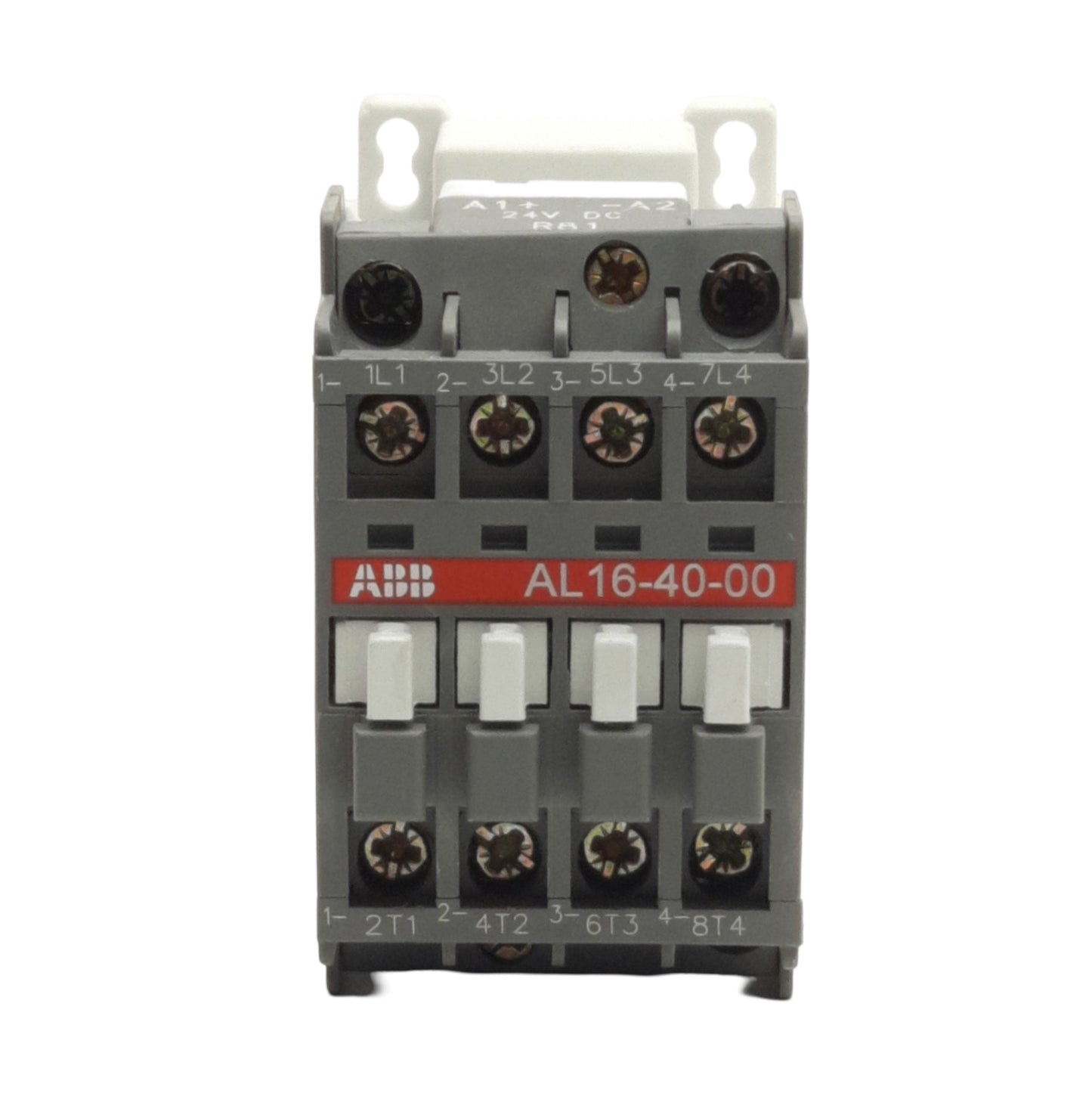 Used ABB AL16-40-00 Line Contactor 4-Pole, 30A 600VAC, DIN Rail, 24VDC Coil