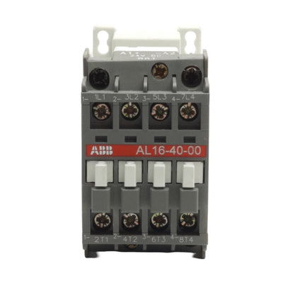 Used ABB AL16-40-00 Line Contactor 4-Pole, 30A 600VAC, DIN Rail, 24VDC Coil