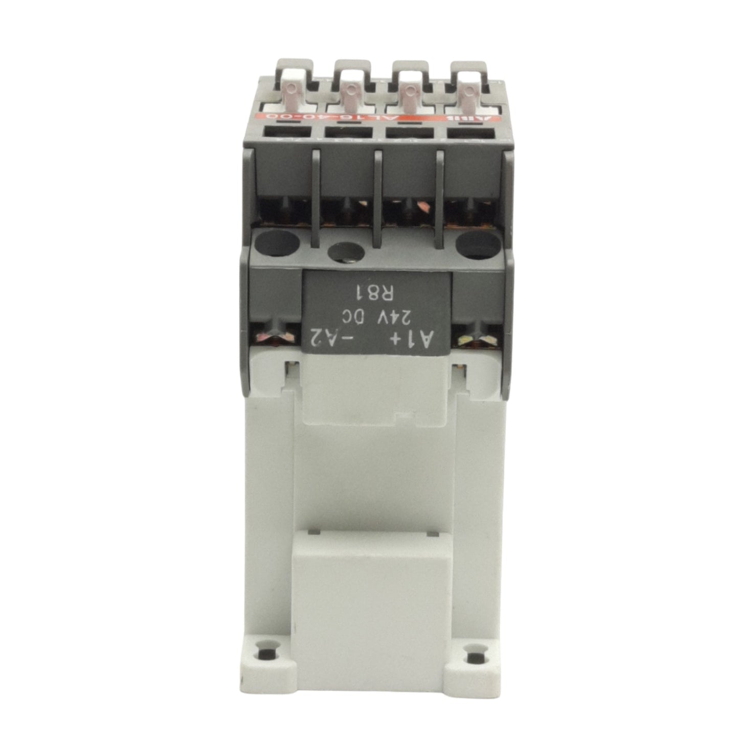 Used ABB AL16-40-00 Line Contactor 4-Pole, 30A 600VAC, DIN Rail, 24VDC Coil