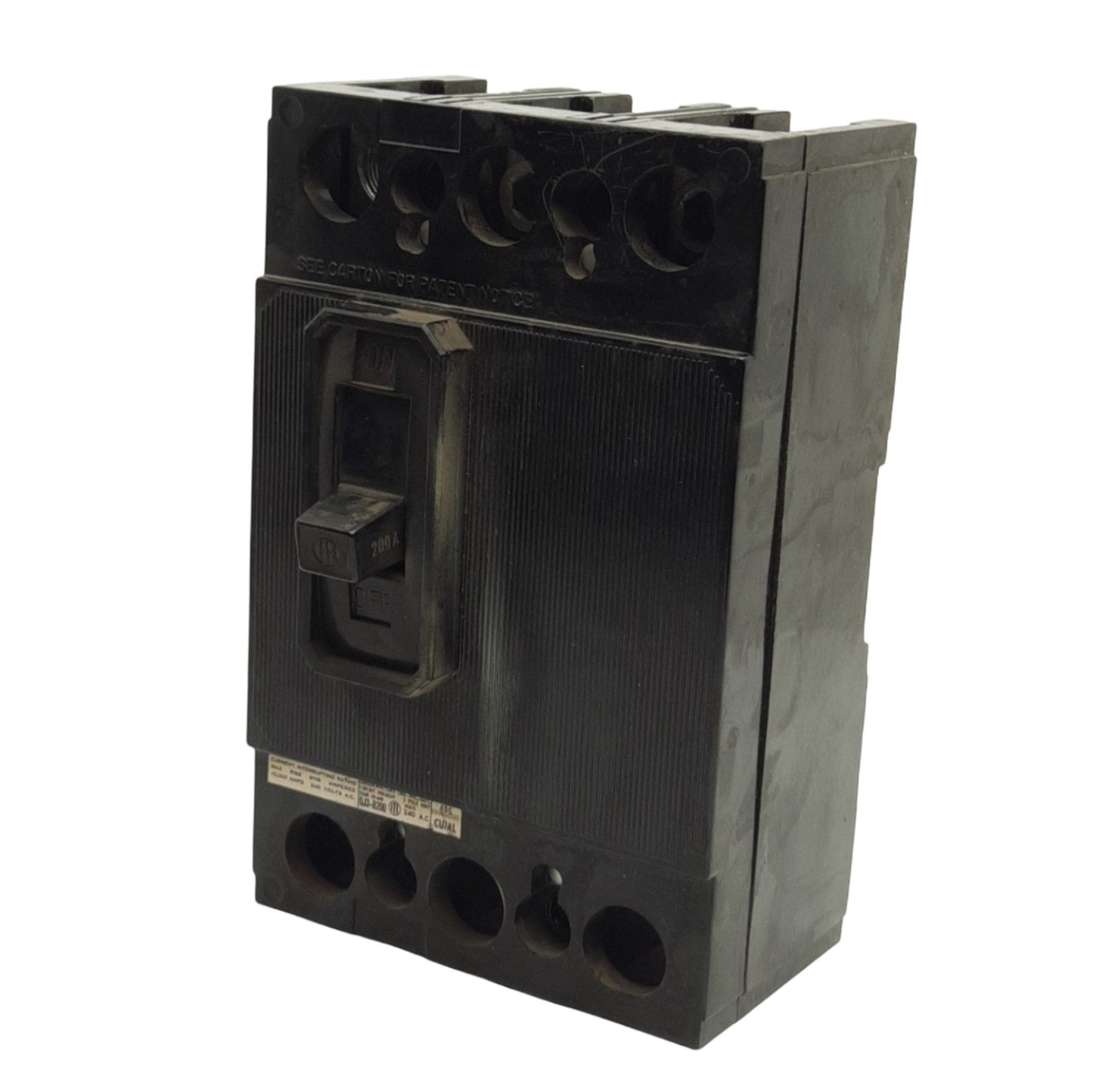 Used ITE QJ3-B200 Circuit Breaker 200Amps, 3-Poles, 240VAC, *Missing 3 Lugs*