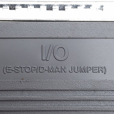 Used Adept Technology I/O E-STOP/D-MAN 4-Pin Jumper Dongle, DB50 Male Profile, Gray