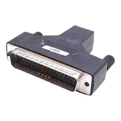 Used Adept Technology I/O E-STOP/D-MAN 4-Pin Jumper Dongle, DB50 Male Profile, Black