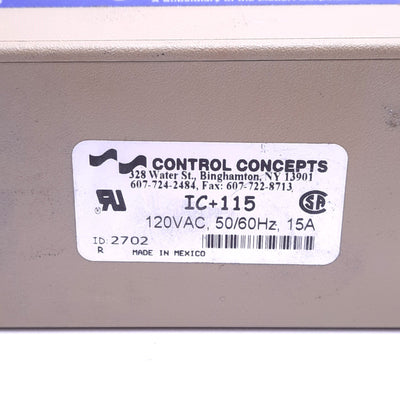 Used Control Concepts IC+115 Islatrol Noise Filter, 120VAC, 15A, 60dB Min, 50MHz Max