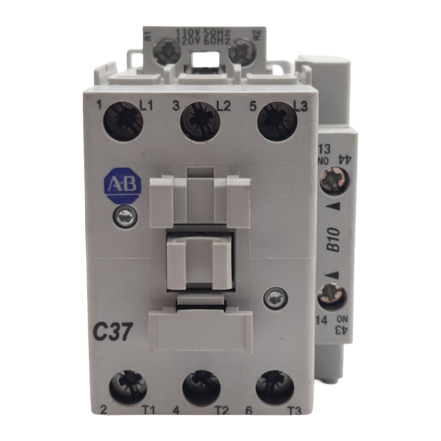 Used Allen Bradley 100-C37D00 Contactor, 3-Pole, 37A 600VAC, 110-120VAC Coil