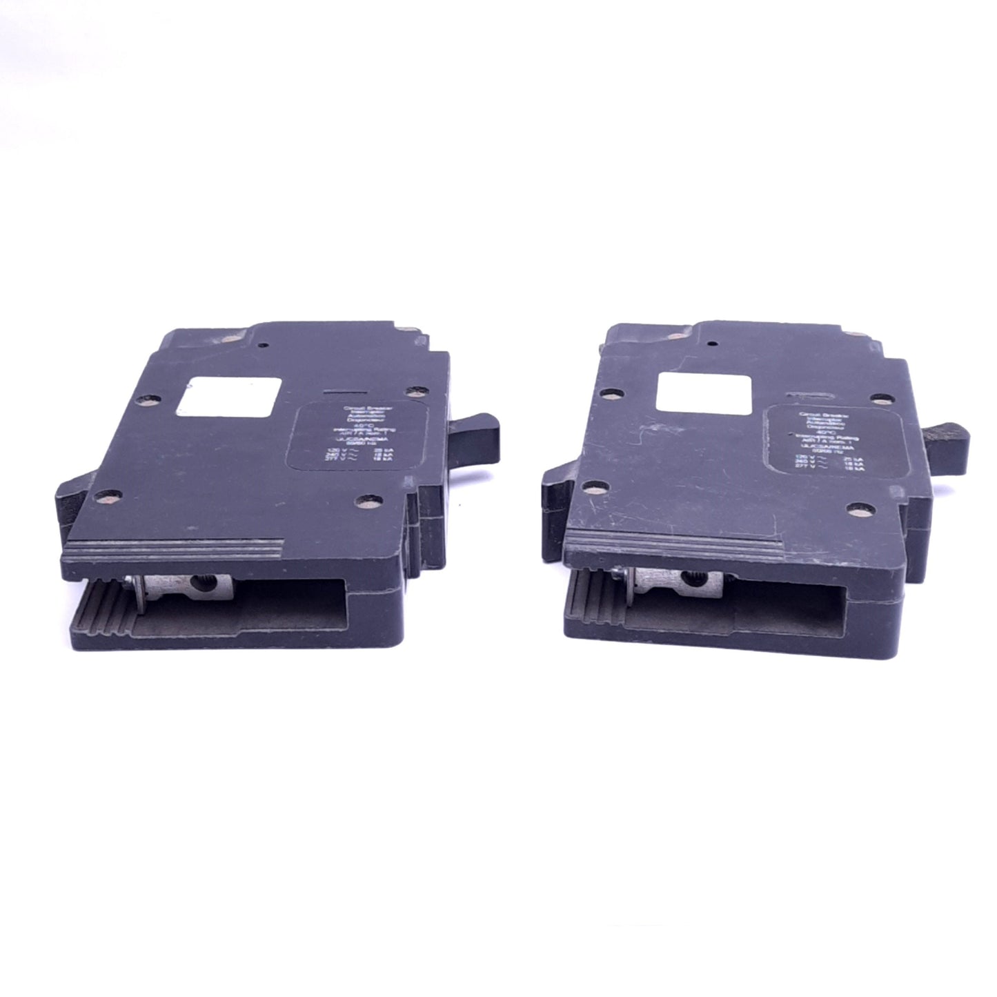 Used Lot of 2 Schneider EDB14020 Circuit Breakers, 1-Pole, 20A, 277VAC, Bolt-On