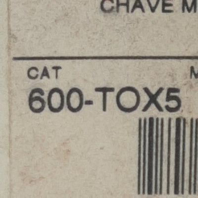 New Allen Bradley 600-TOX5 Manual Motor Starter Switch, 2-Pole, 277VAC 1PH 1HP