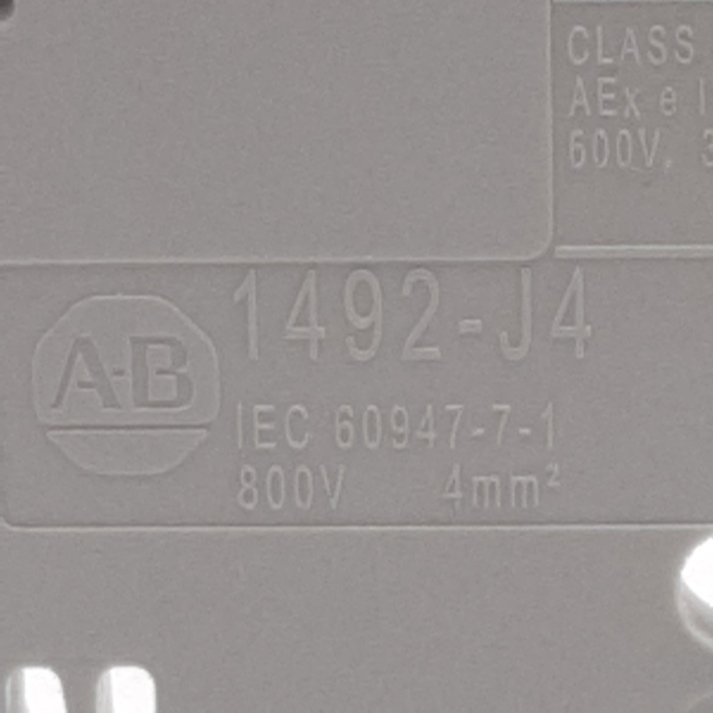 New Lot of 15 Allen Bradley 1492-J4 Terminal Block, 1-Pole, 35A 600VAC/VDC, Gray