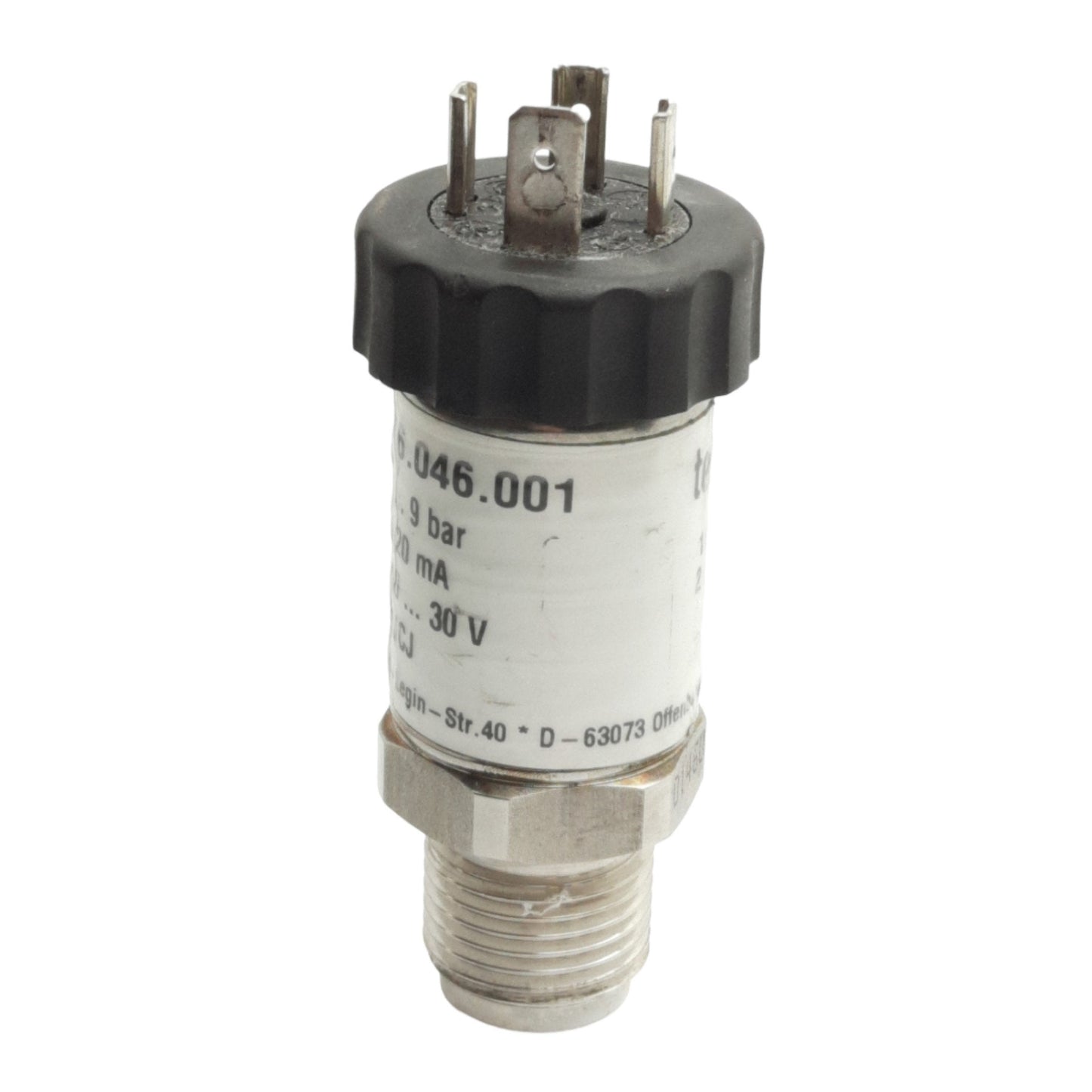 Used Tecsis 3276.046.001 Pressure Transducer, -1 to 9bar, 10-30VDC, 4-20mA Out, G1/2