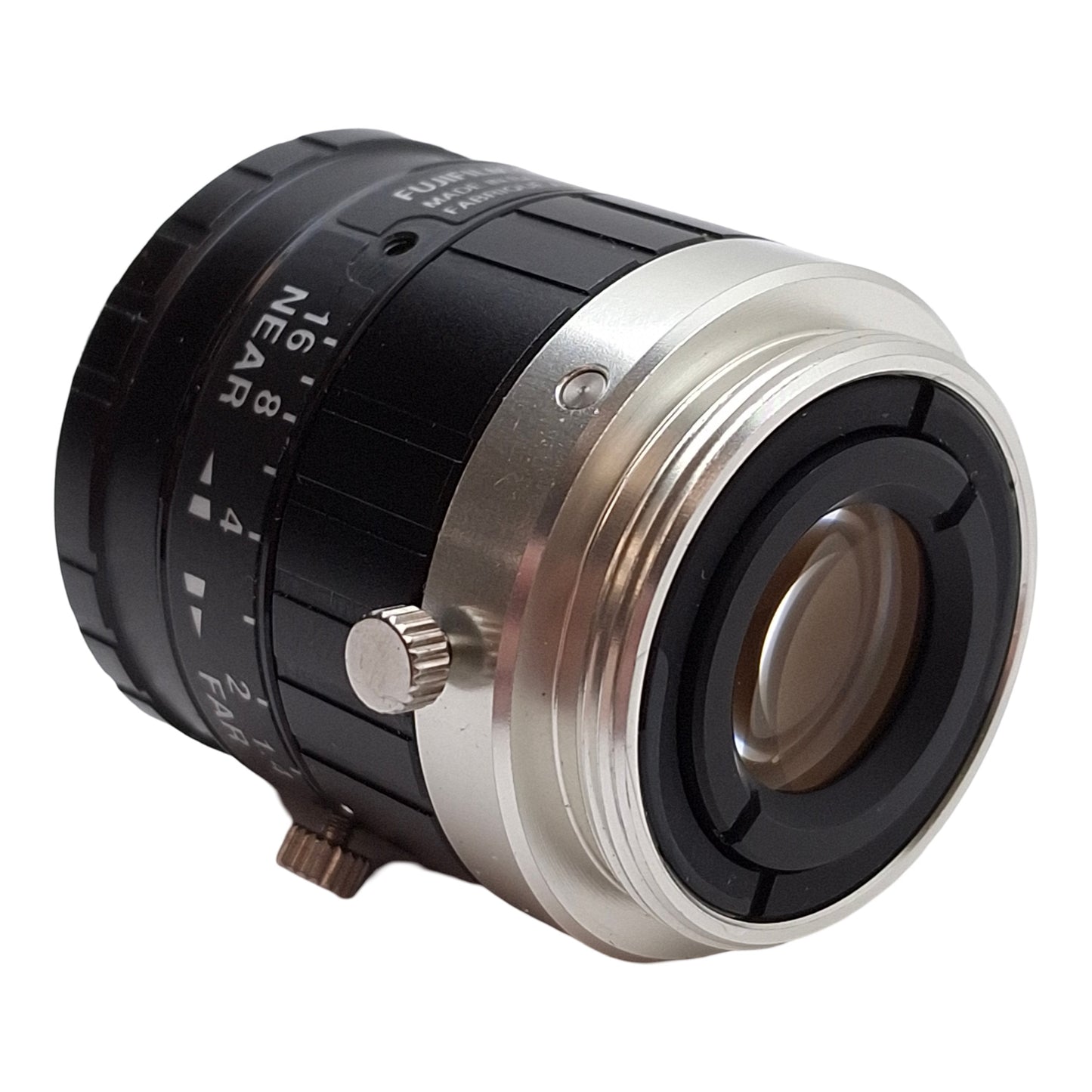 Used Fujinon HF25HA-1S Machine Vision Lens, C-Mount, 1.5MP, 25mm Focal, F1.4-F22 Iris