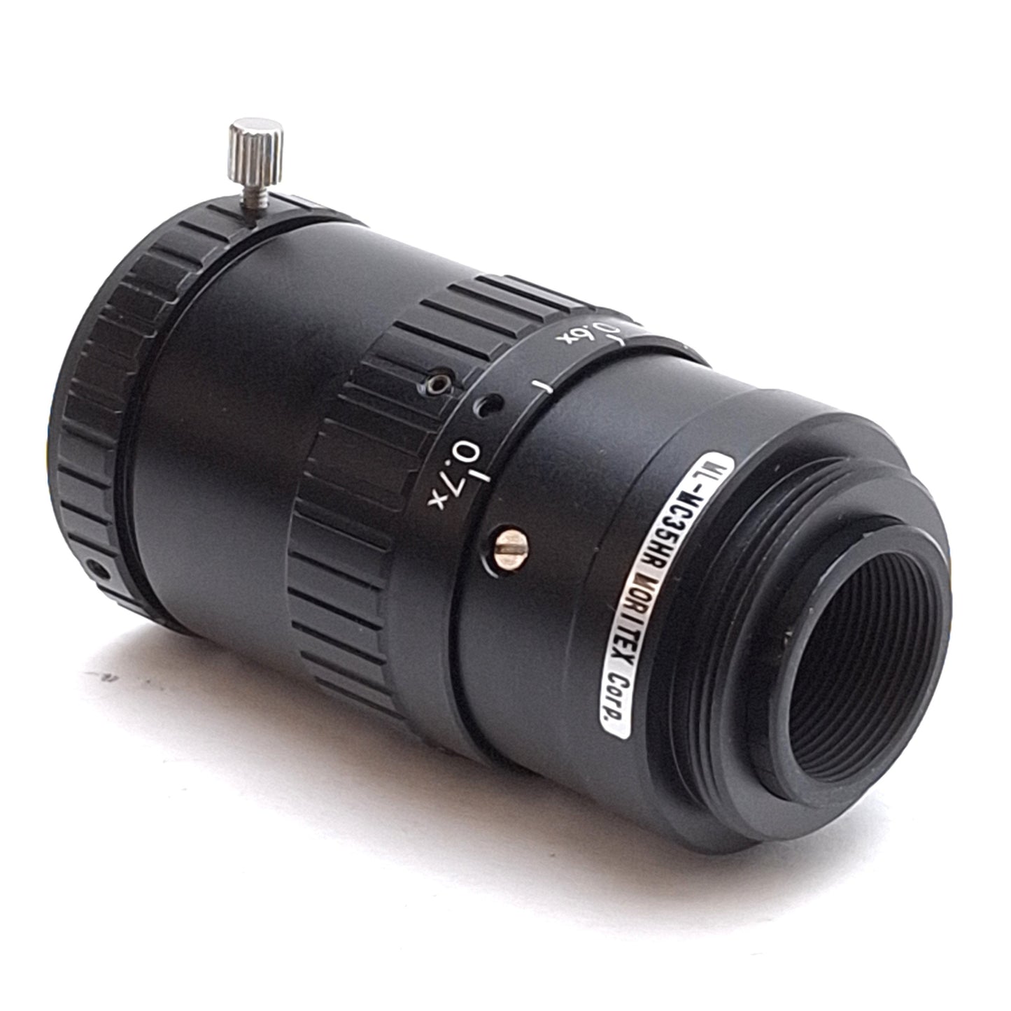 Used Moritex ML-MC35HR Macro Lens, C-Mount, 2/3in, 0.25-0.70x, F3.6-16, 35mm Focal