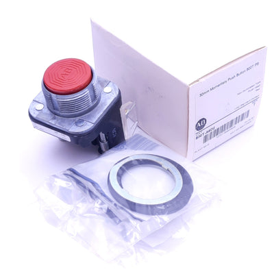 New Allen Bradley 800T-A6D2 Flush Push Button Switch, ø30mm, 1NC, 600VAC 10A