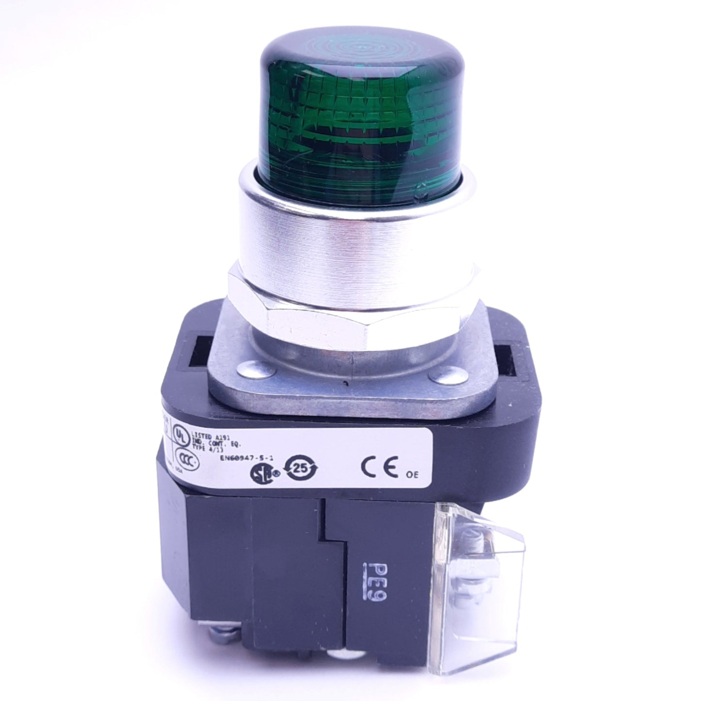 New Allen Bradley 800T-PBH16G Illuminated Pushbutton Switch, ø30mm, 1NC 1NO, 120VAC