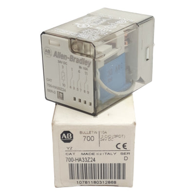 New Allen Bradley 700-HA33Z24 Ice Cube Relay, 3PDT, 10A 250VAC 30VAC, 24VDC Coil